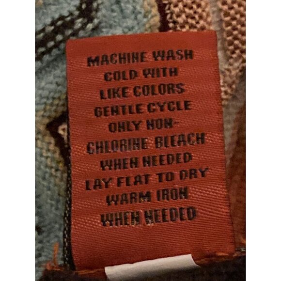 MISSONI Zigzag Chevron Brown Blue Orange Girl Sweatshirt Hoodie Jacket POCKETS M - Picture 8 of 8